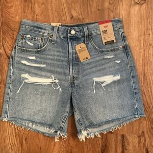 Levi's Women's Blue Denim Shorts